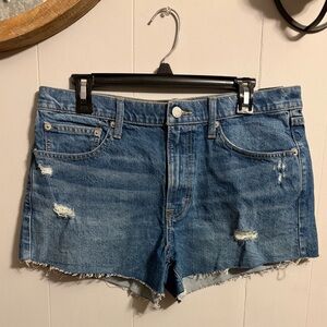 Lucky Brand Distressed Blue Jean Shorts No Stretch